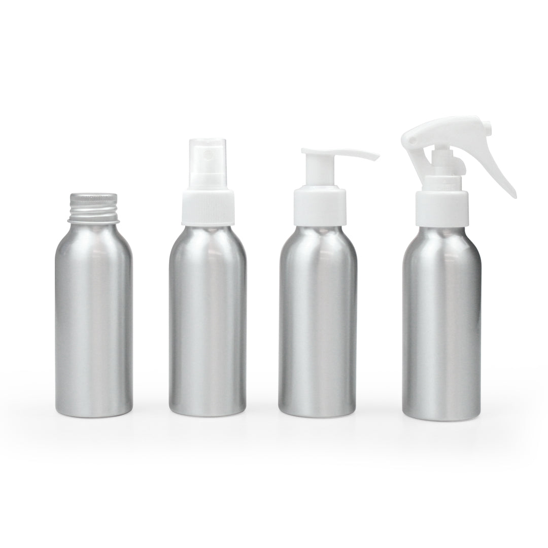 100ml Silver Aluminium Bottle (24/410)