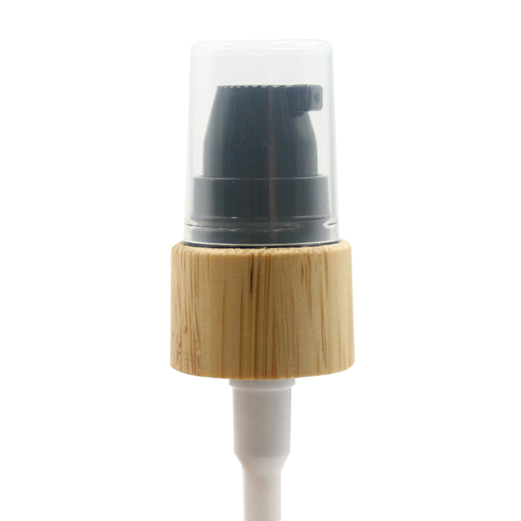 18mm Bamboo Collar Serum Pump Top - Black or White