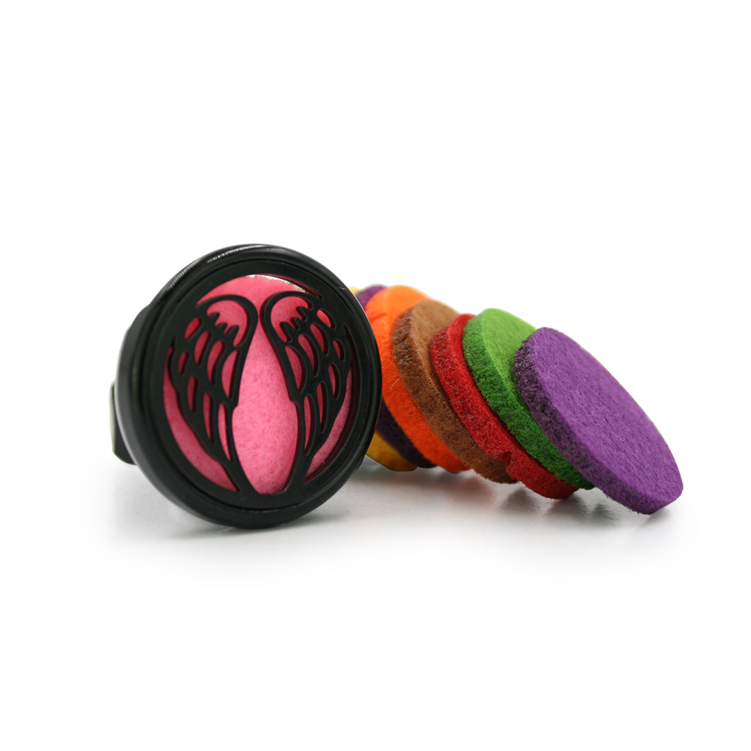 Angel Wings Car Diffuser - Black Stainless Steel