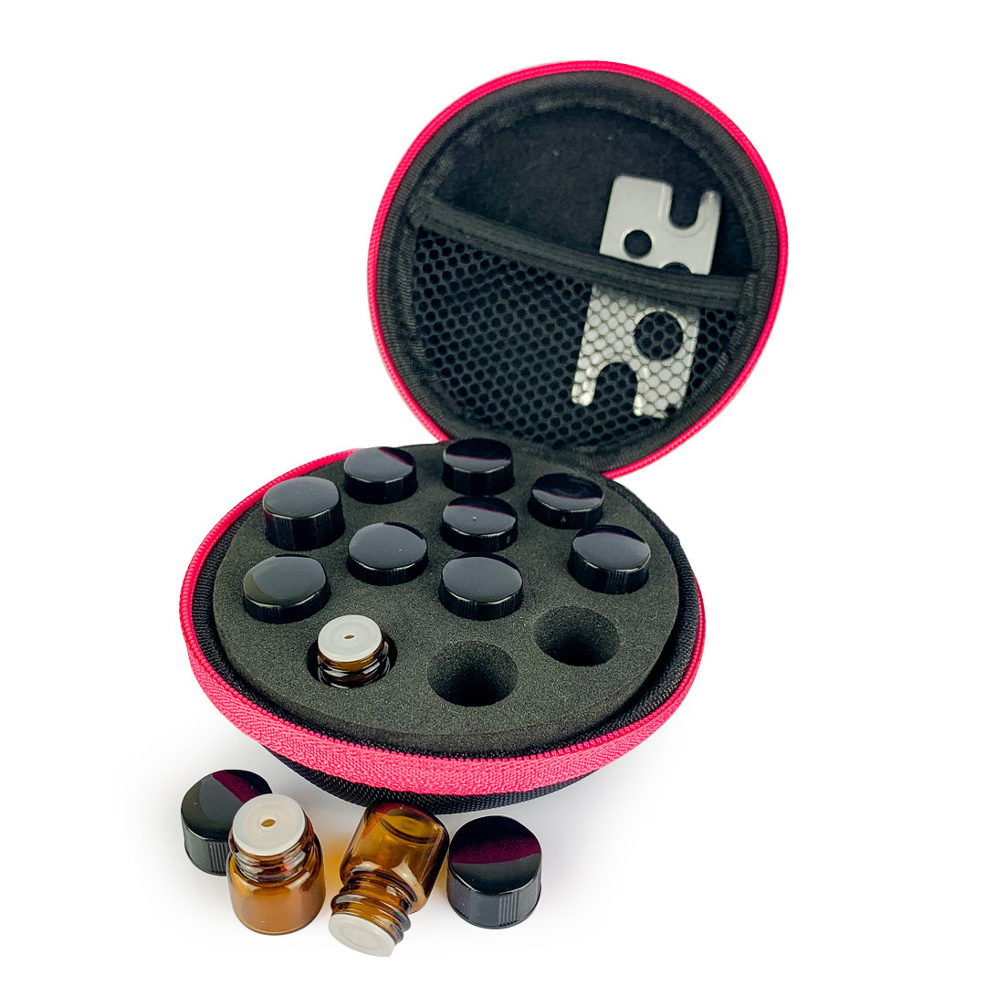12 Sample Bottle Mini Carry Case with 12 x 1ml Sample Bottles - essentoils.co.za