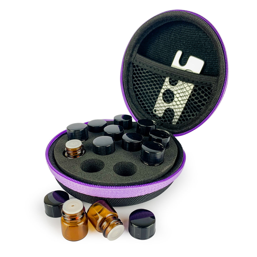 12 Sample Bottle Mini Carry Case with 12 x 1ml Sample Bottles - essentoils.co.za