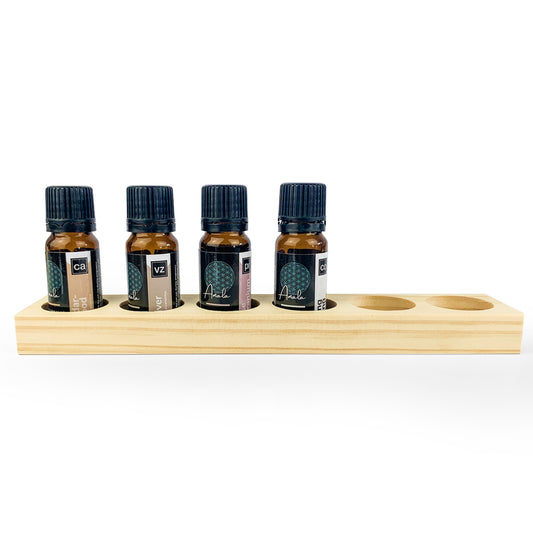 6 Bottle Wooden Stand Pine - essentoils.co.za