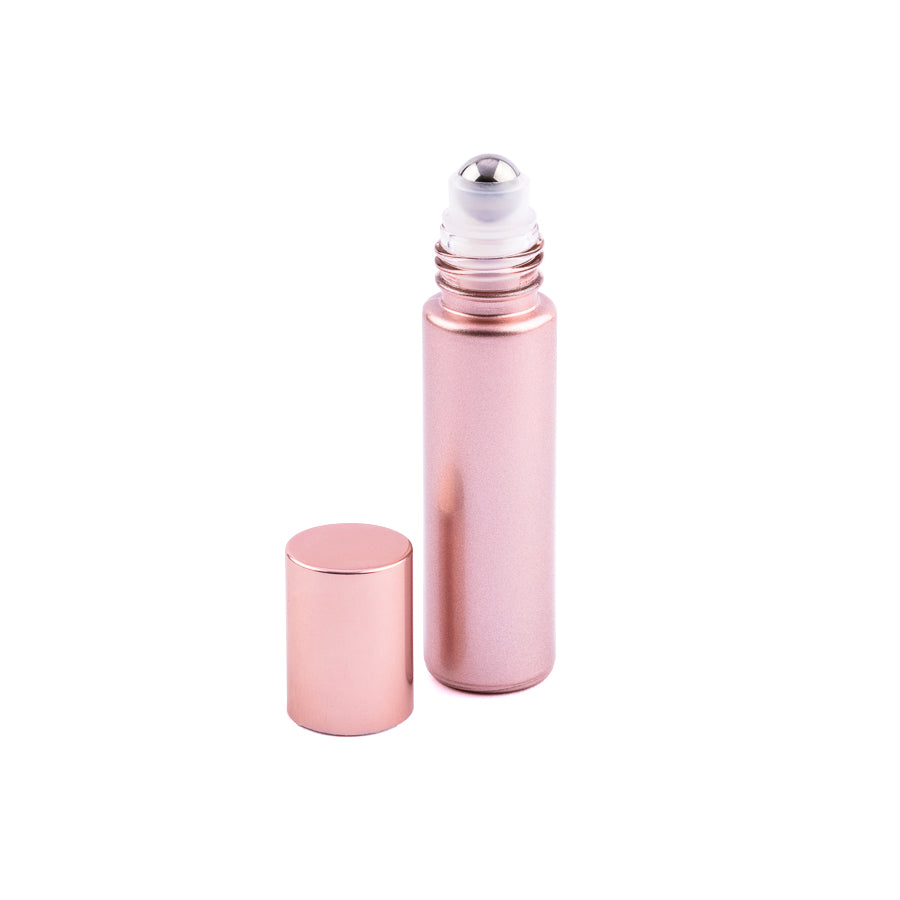 10ml Rose Gold Glass Roller Bottles - Pack of 3 - essentoils.co.za