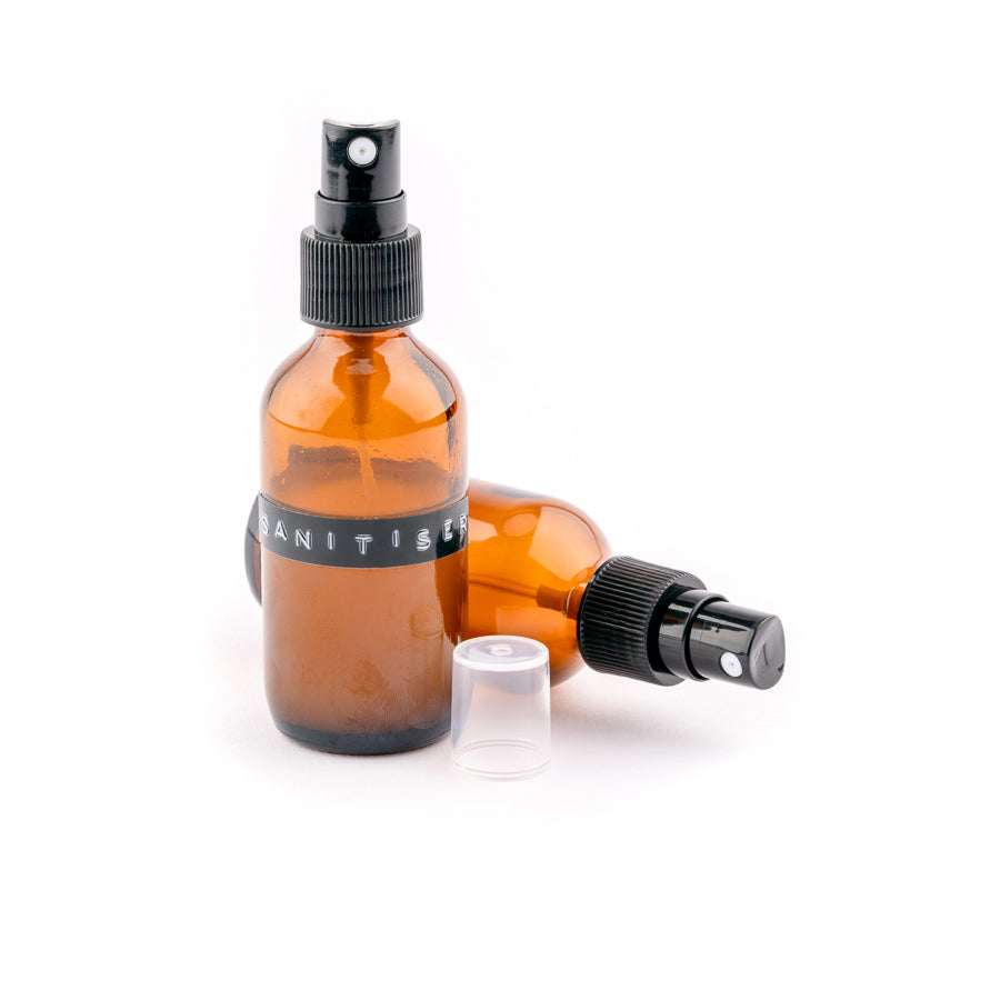 Amber Spray Top Glass Bottle - 30ml & 50ml - essentoils.co.za