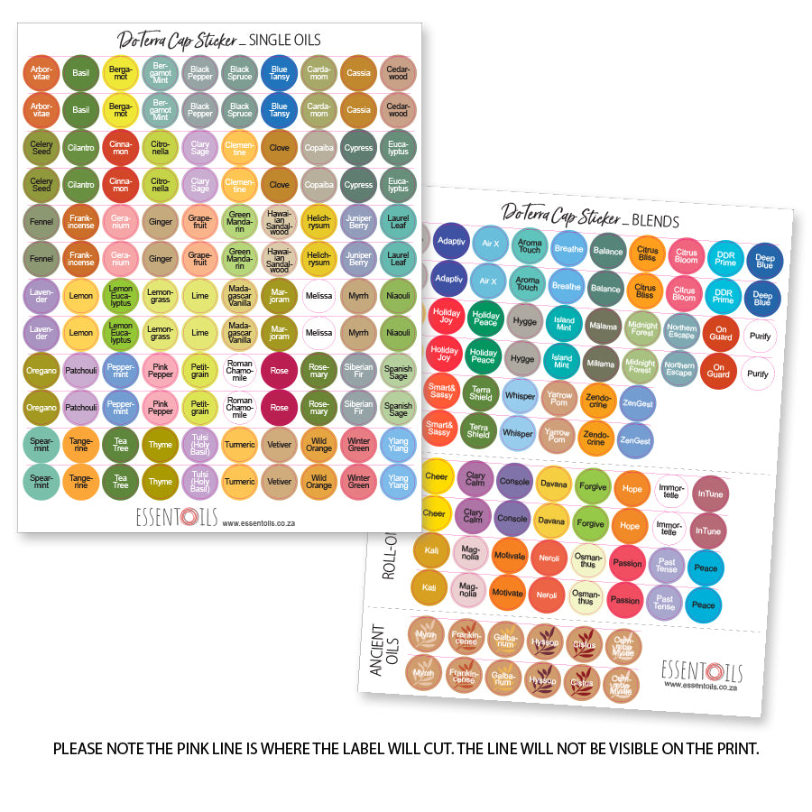 Accessory Combo - doTERRA cap stickers - essentoils.co.za