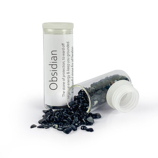 Obsidian Tumbled Gemstone Chips (15g) - essentoils.co.za