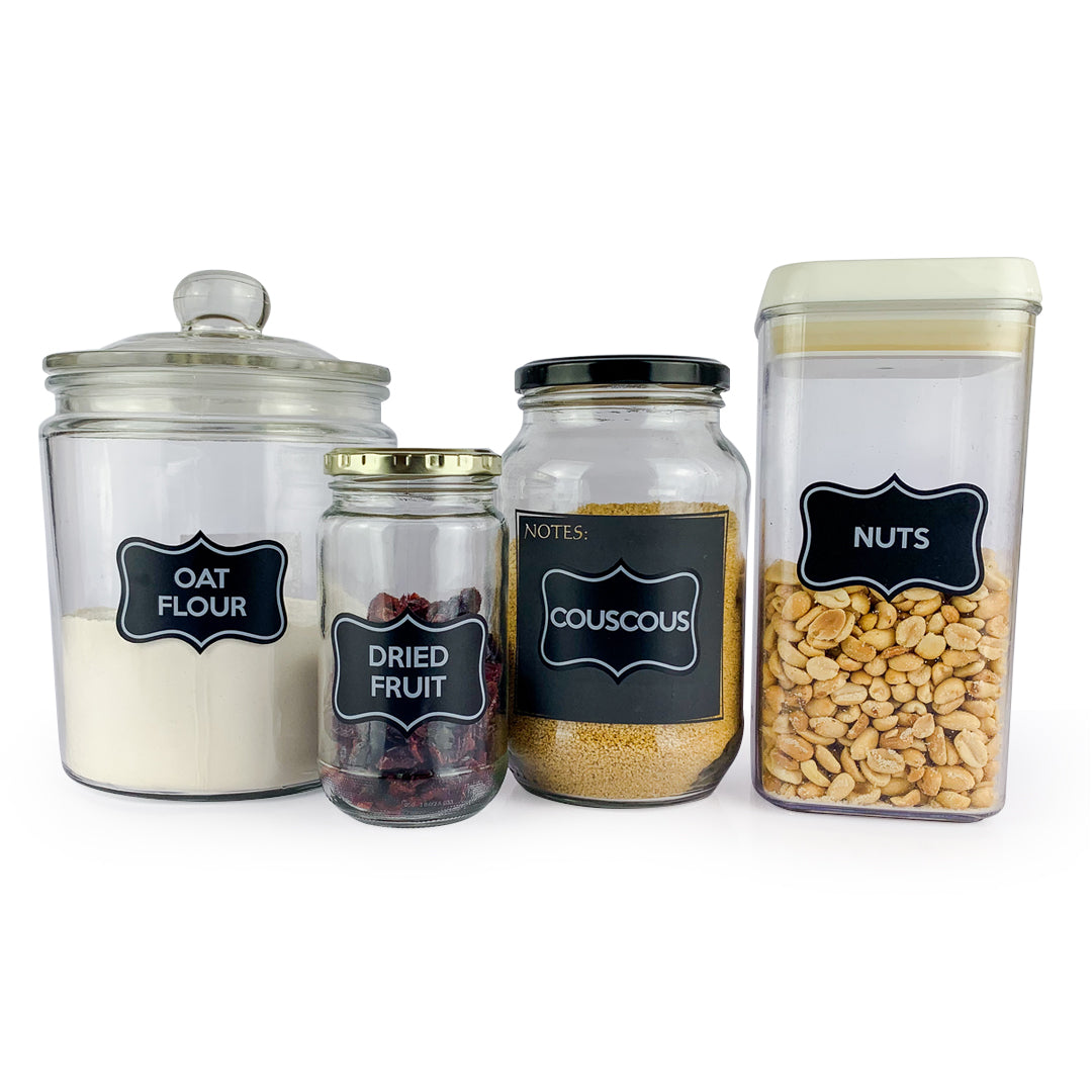 Pantry Labels - Kitchen - Set of 72 Adhesive Vinyl Labels - essentoils.co.za