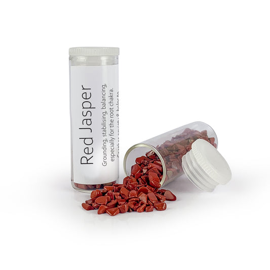 Red Jasper Tumbled Gemstone Chips (15g) - essentoils.co.za