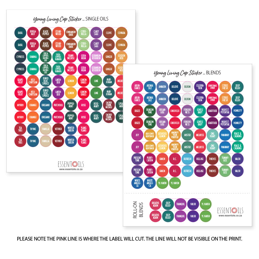 Accessory Combo - Young Living cap stickers - essentoils.co.za