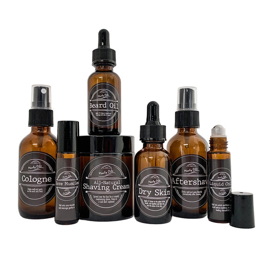 Men's Blends Roller Bottle Stickers - Value Pack with Stickers & Bottles ENGLISH - essentoils.co.za