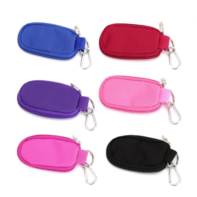 Keychain Travel Pouch with 8 Mini Rollers & 2 Drams - essentoils.co.za