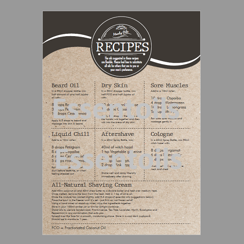 Men's Blends Roller Bottle Stickers - essentoils.co.za