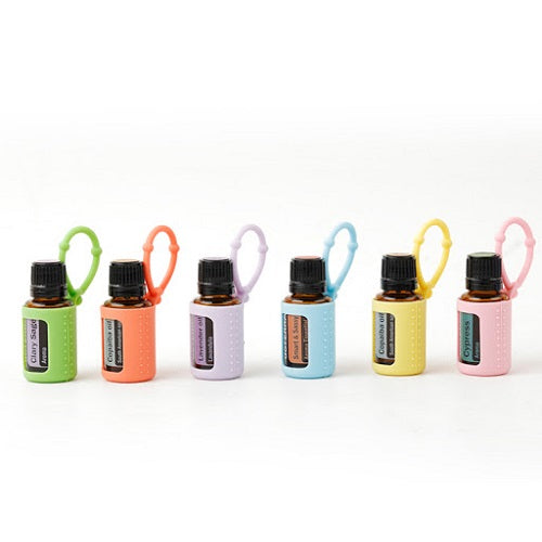 Set of 6 Silicone Bottle Protectors - To fit 15ml Essential Oil Bottles - essentoils.co.za