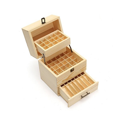 3 Level Wooden Essential Oil Storage Box - essentoils.co.za