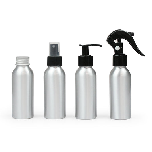 100ml Silver Aluminium Bottle (24/410)