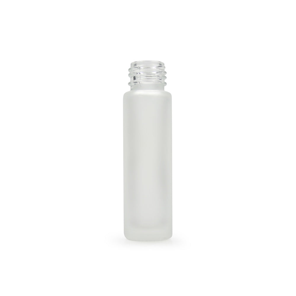 10ml Clear Frosted Glass Roller Bottle - Bottle Only (Closure Not Included)