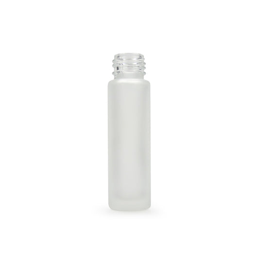 10ml Clear Frosted Glass Roller Bottle - Bottle Only (Closure Not Included)