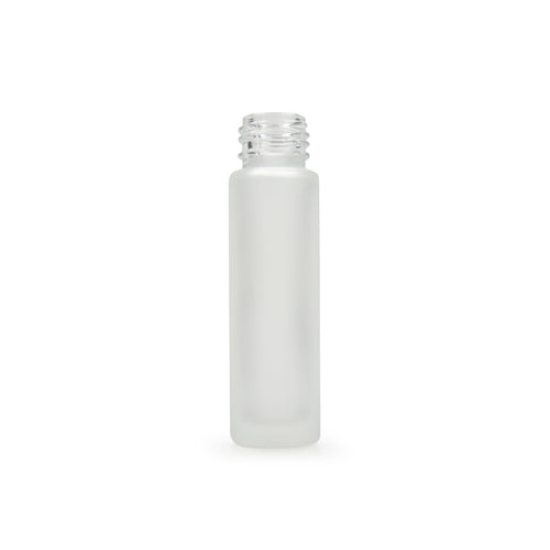 10ml Clear Frosted Glass Roller Bottle - Bottle Only (Closure Not Included)