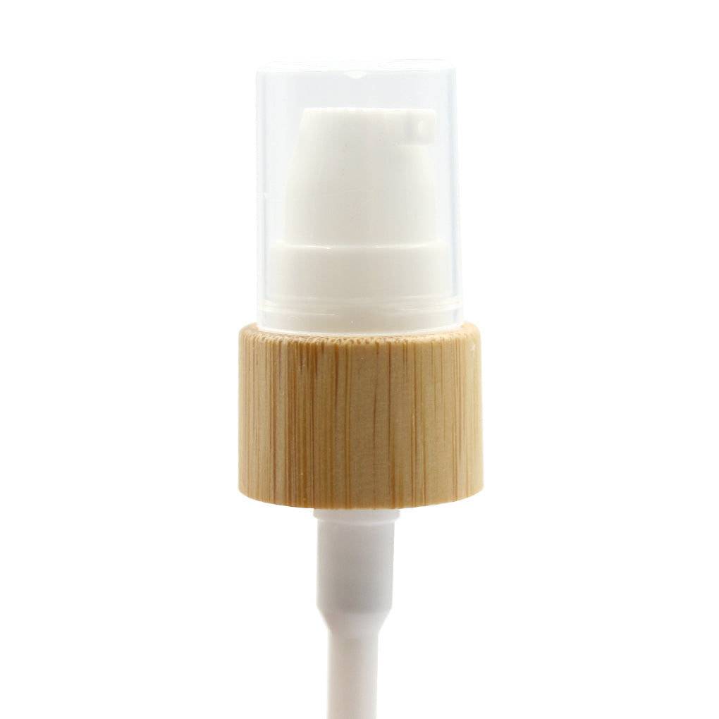18mm Bamboo Collar Serum Pump Top - Black or White