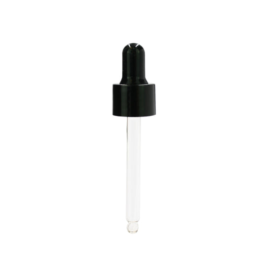Pipette Dropper Top for Aromatherapy Bottle - 20mm - Black