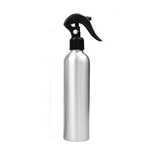 250ml Silver Aluminium Bottle with Black Trigger Spray (24/410) - essentoils.co.za