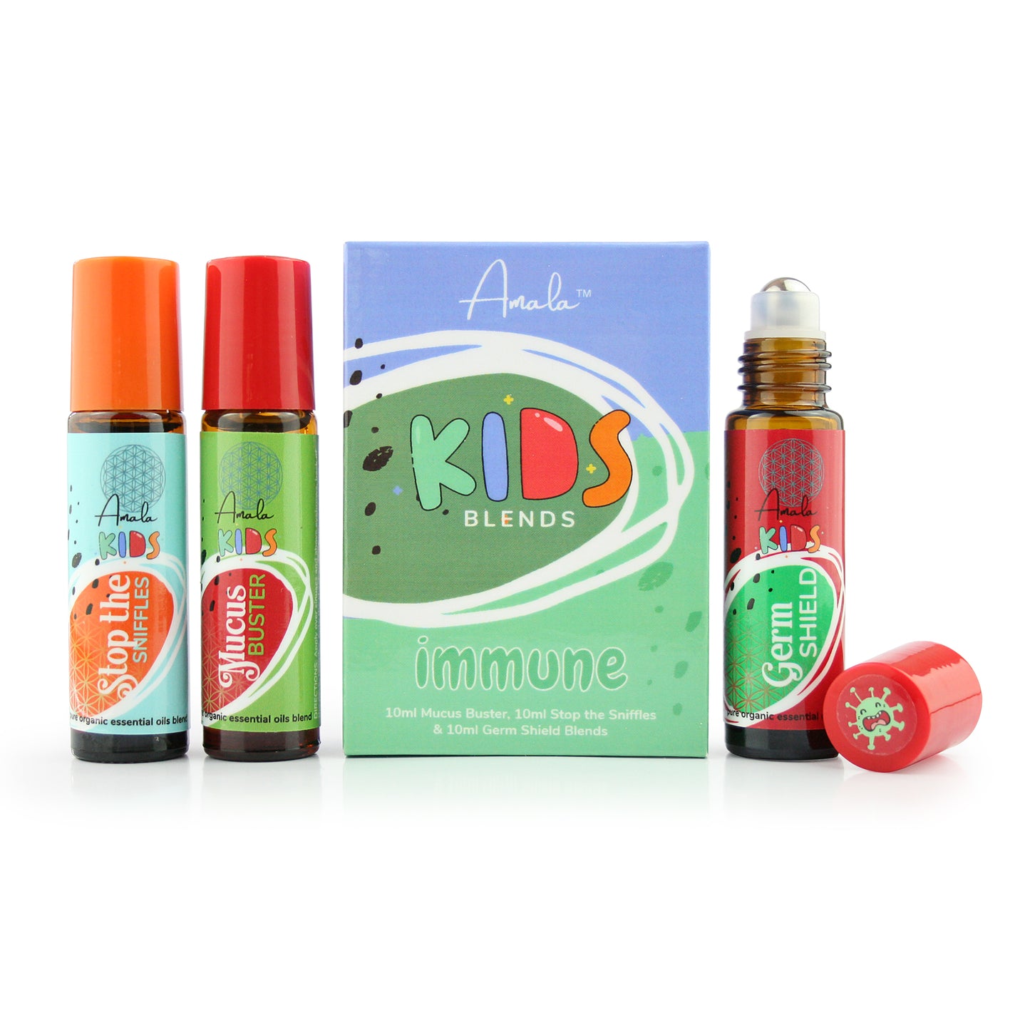 Amala Kids Immune Box - 3 Pure Esssential Oils for Immunity, Colds & Flu