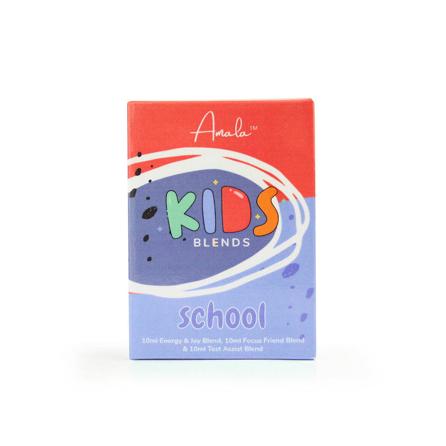 Amala Kids School Box - 3 Pure Essential Oil Rollers for Energy, Focus & Situational Anxiety