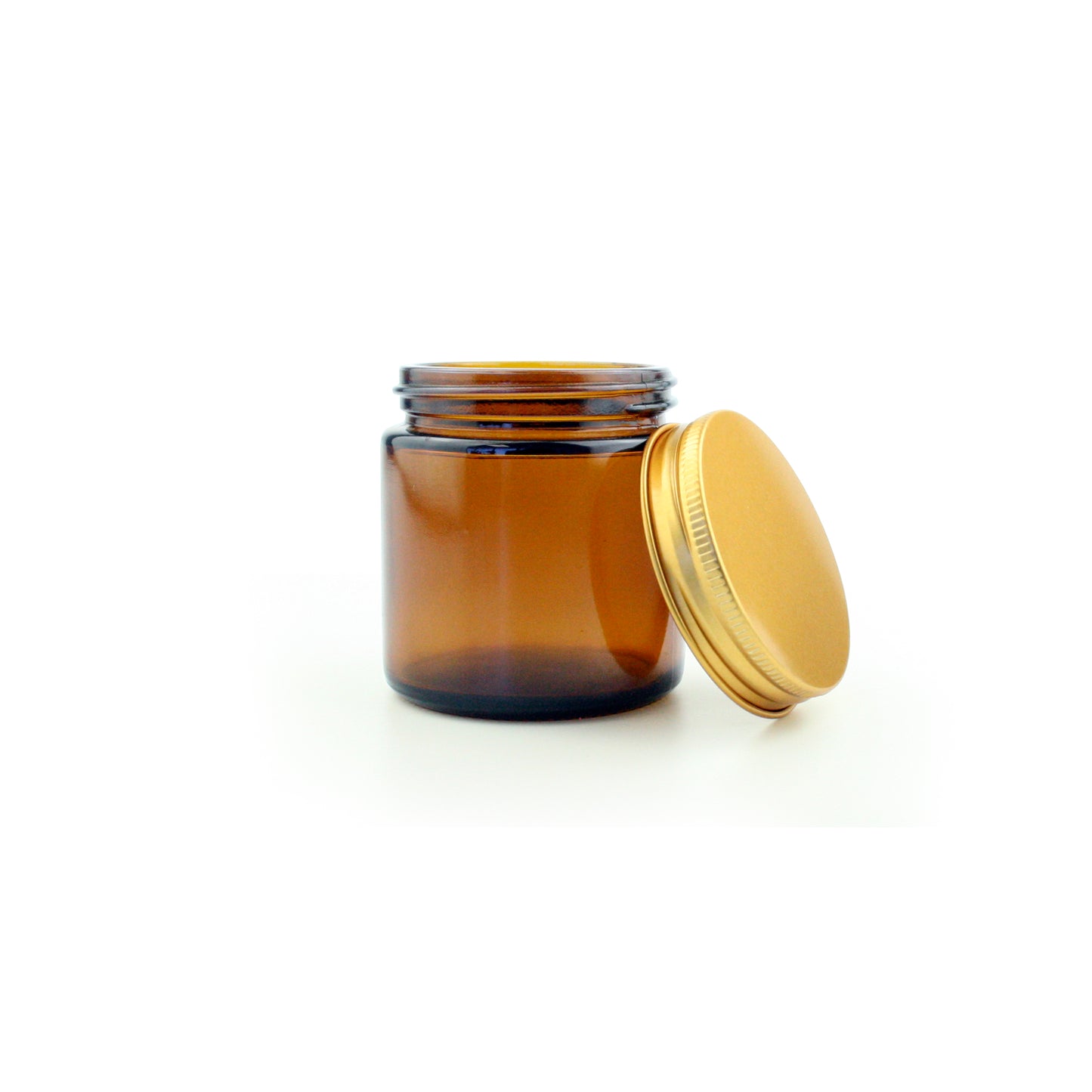 Amber Glass Jar with Aluminium Lids - 100ml