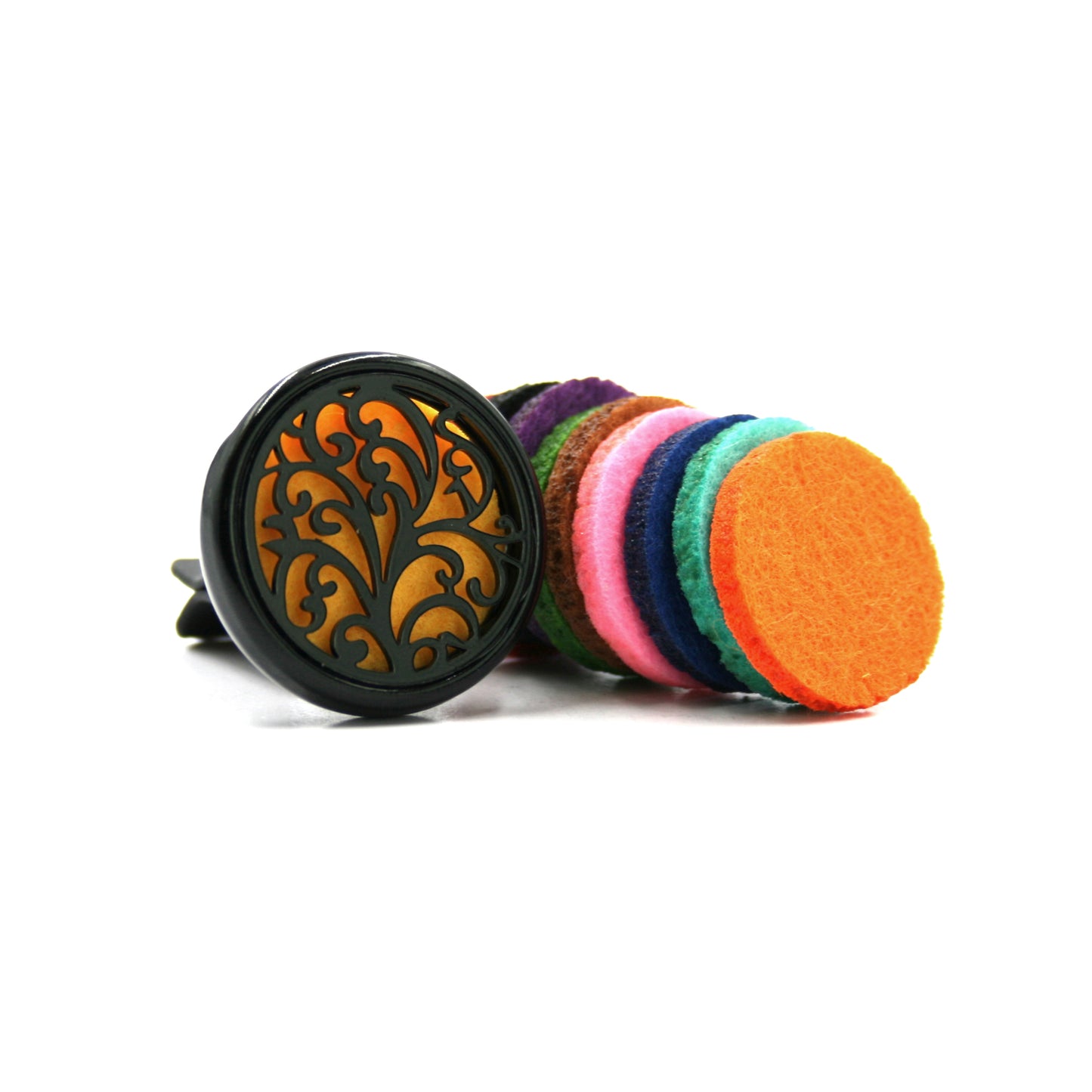 Botanical Swirls Car Diffuser - Black Stainless Steel