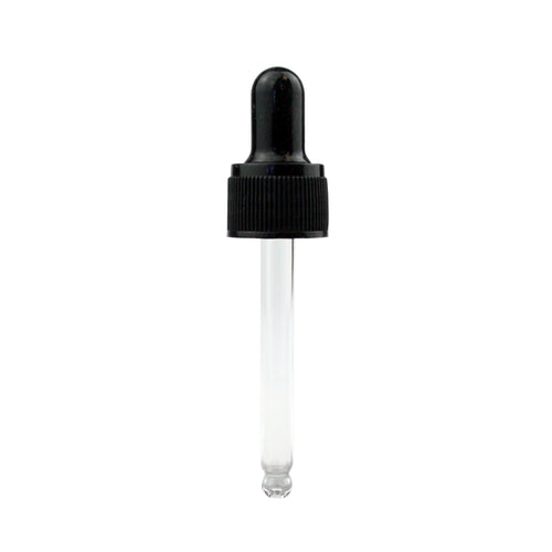 Pipette Dropper Top for 30ml Aromatherapy Bottle - 18mm - Black
