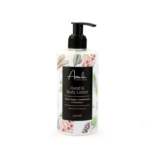 Amala Hand & Body Lotion - Black Pepper, Rosemary & Sandalwood