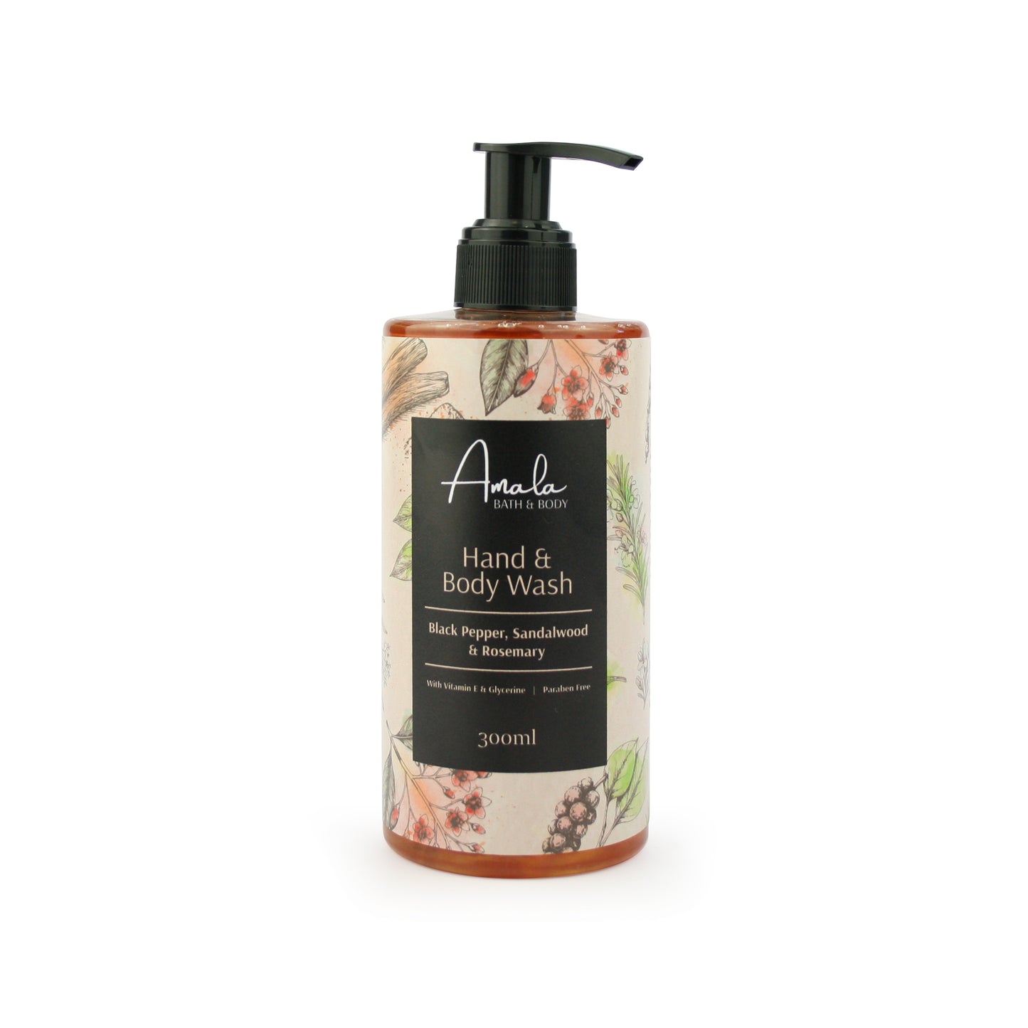 Amala Hand & Body Wash - Black Pepper, Rosemary & Sandalwood