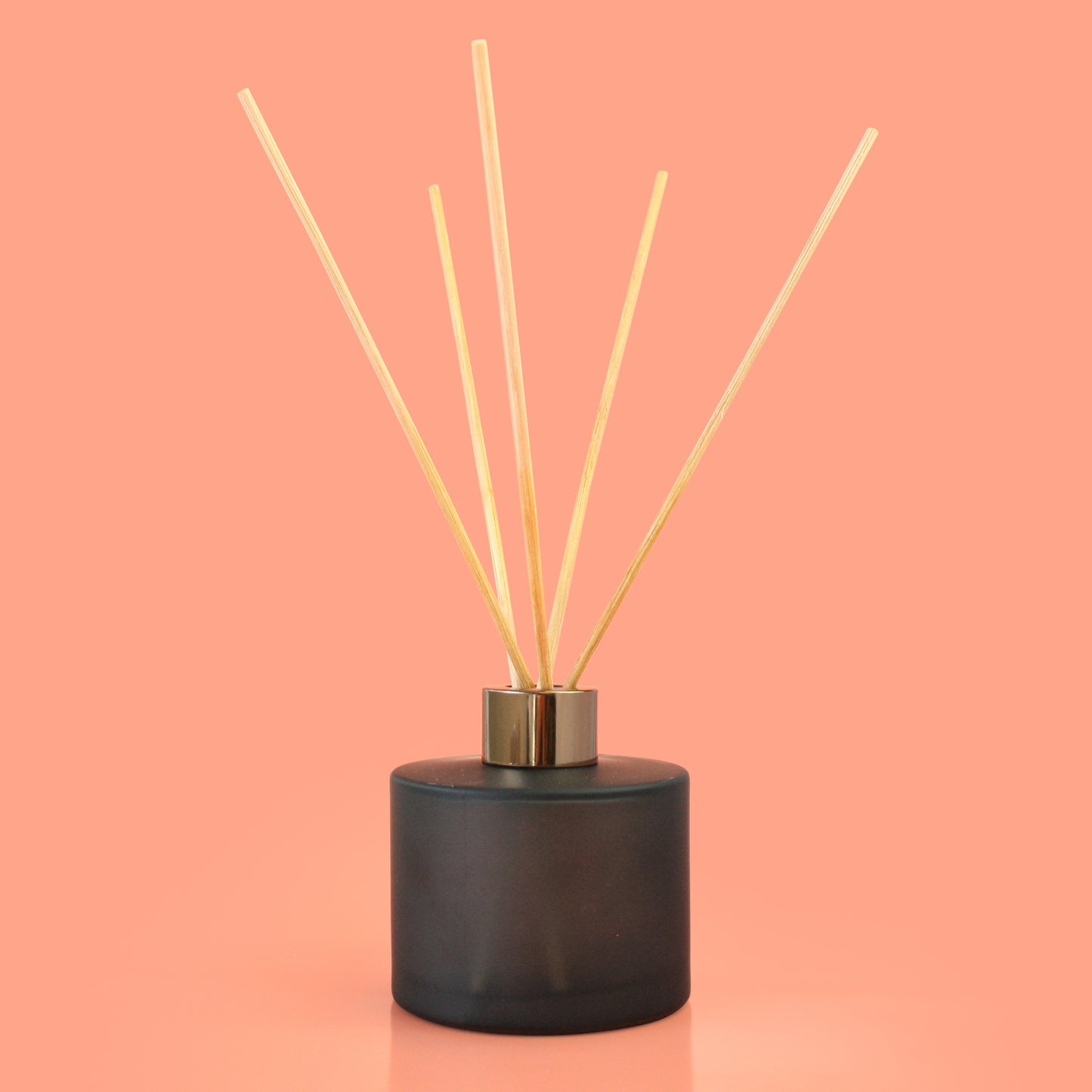 Frosted Black Reed Diffuser Jar 150ml Bronze Cap (no reeds)