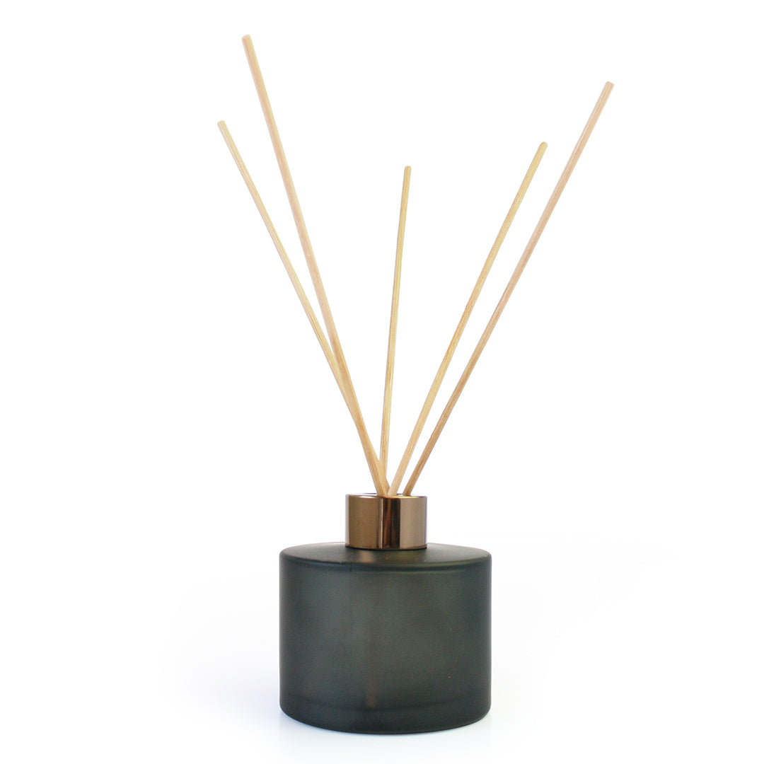 Frosted Black Reed Diffuser Jar 150ml Bronze Cap (no reeds)