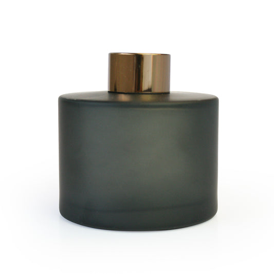 Frosted Black Reed Diffuser Jar 150ml Bronze Cap (no reeds)