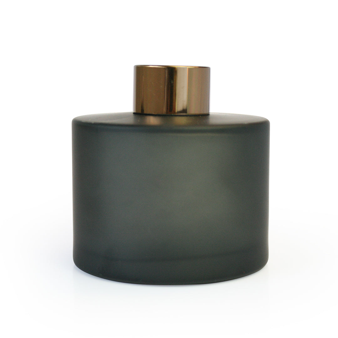 Frosted Black Reed Diffuser Jar 150ml Bronze Cap (no reeds)