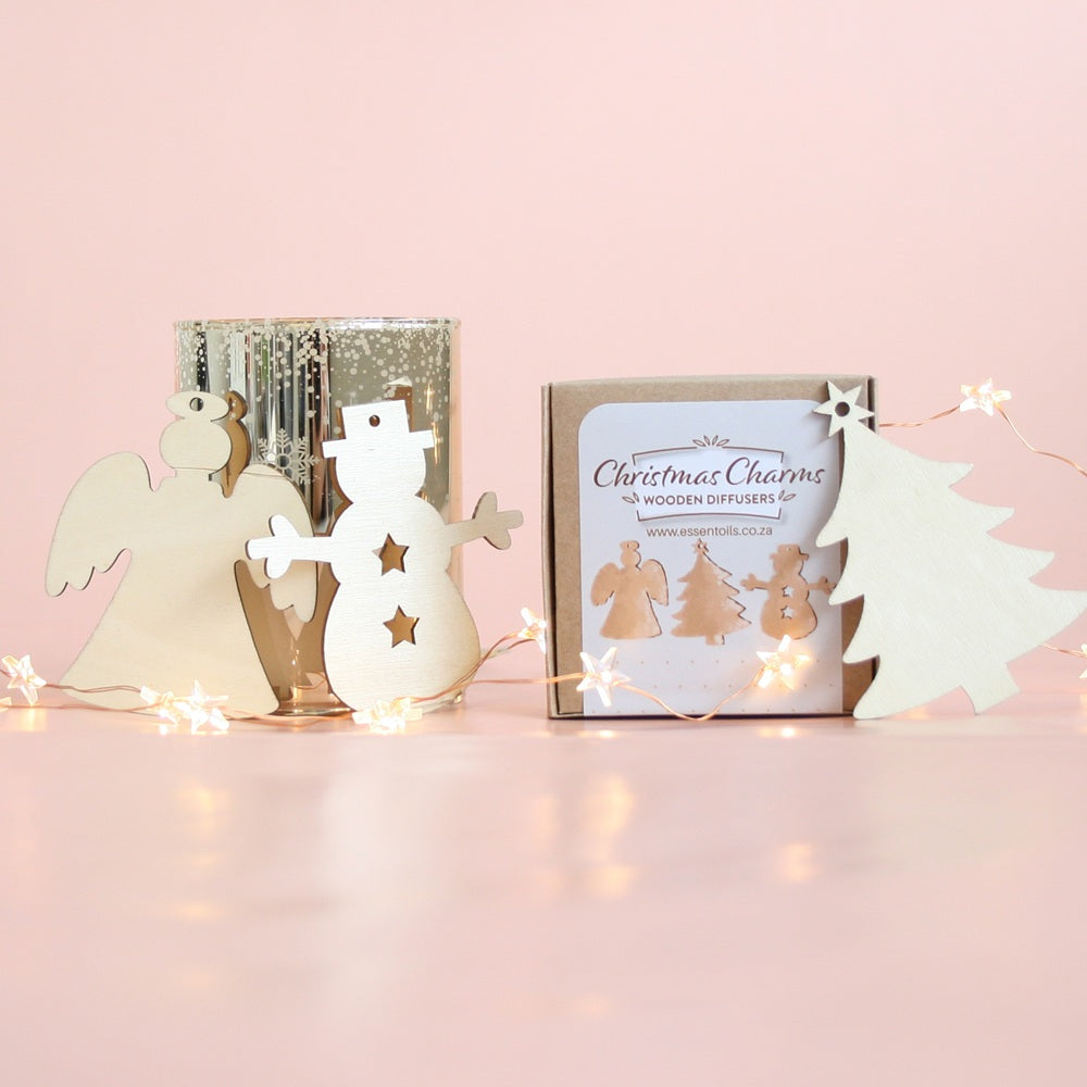 Festive Wooden Diffuser Ornament Gift Set