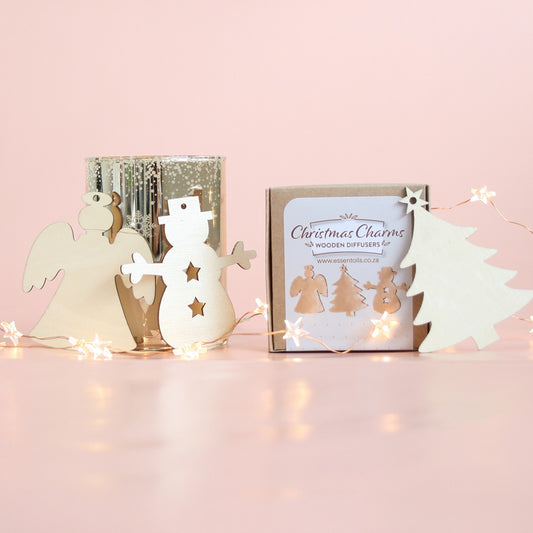 Festive Wooden Diffuser Ornament Gift Set