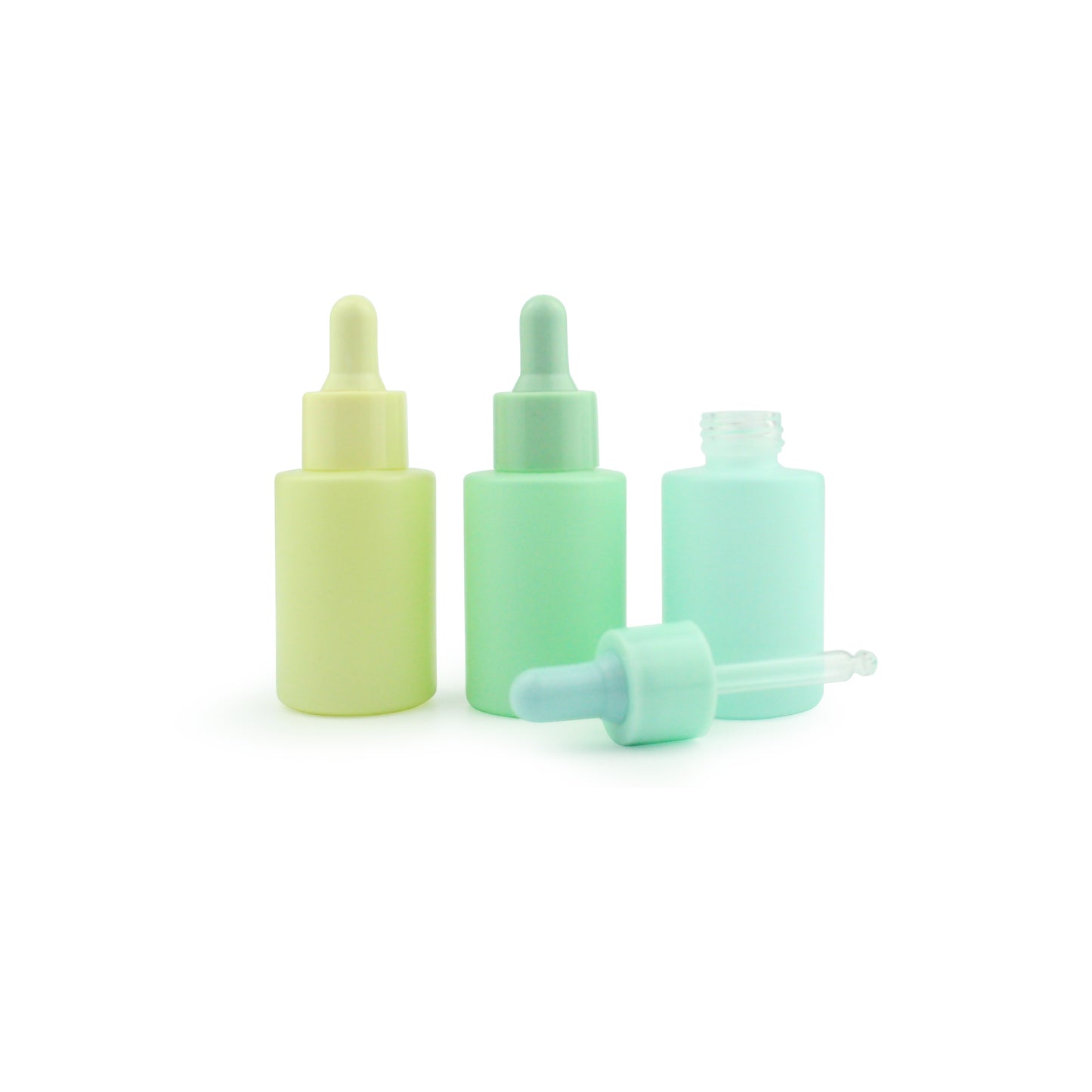 Pastel Coloured 30ml Glass Bottles with Matching Dropper