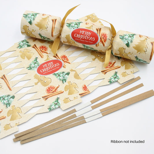 DIY Christmas Crackers – Set of 4 - Traditional Trees, Angels & Snowmen