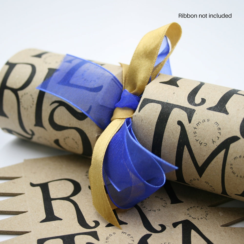 DIY Christmas Crackers – Set of 4 - Kraft & Black