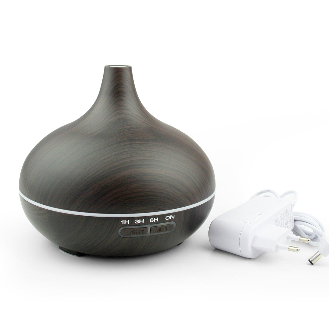 Dark Wood 400ml Ultrasonic Essential Oil Aroma Diffuser - essentoils.co.za