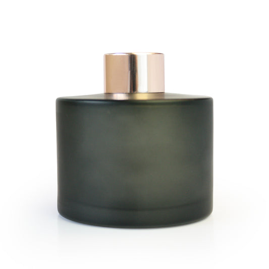 Frosted Black Reed Diffuser Jar 150ml Rose Gold Cap (no reeds)