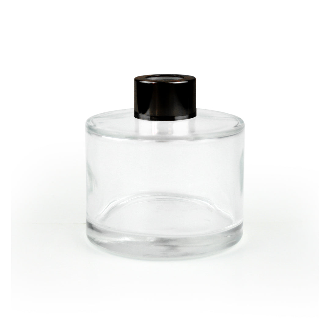 Clear Reed Diffuser Jar 150ml Black Cap (no reeds)