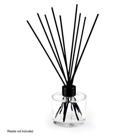 Clear Reed Diffuser Jar 150ml Black Cap (no reeds)