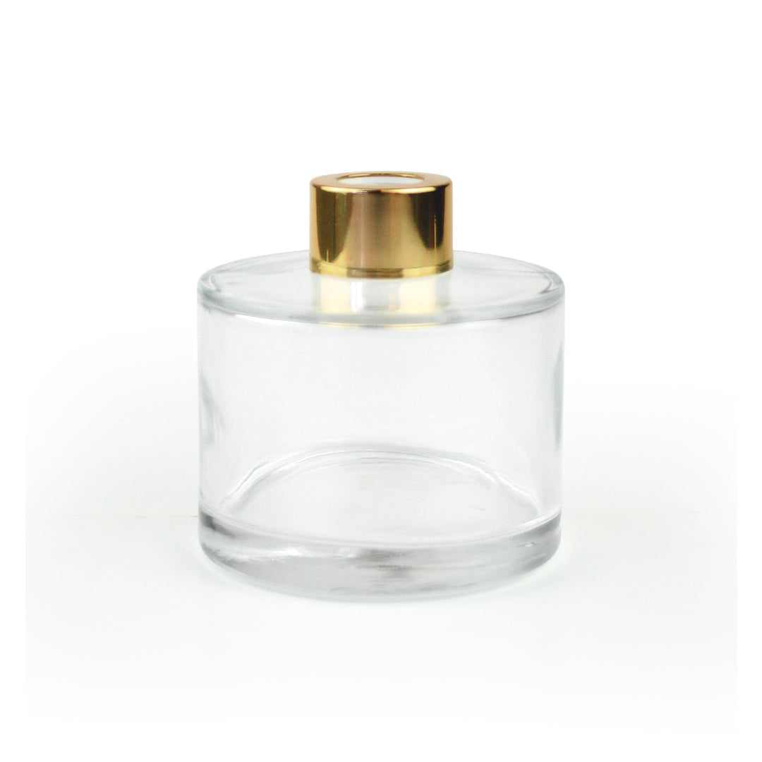 Clear Reed Diffuser Jar 150ml Gold Cap (no reeds) - essentoils.co.za