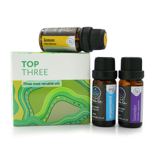 Top 3 Essential Oils  - Organic Essential Oils for Everyday - Lemon, Lavender & Peppermint