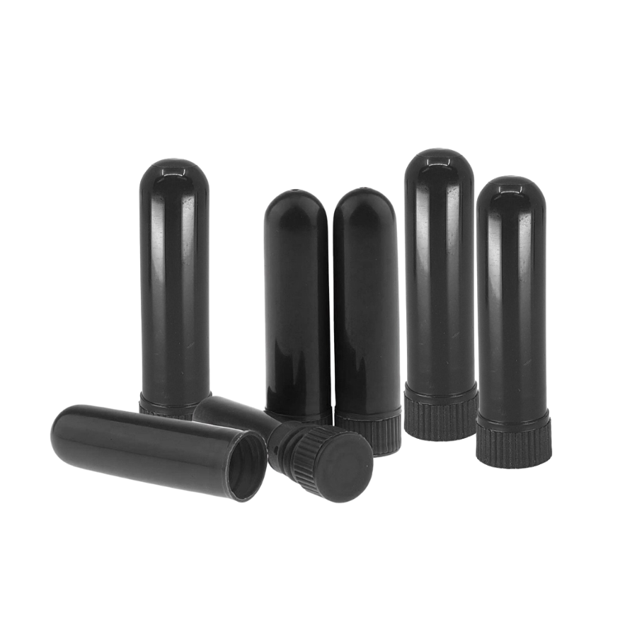 Black Aromatherapy Nasal Inhaler - Set of 6 - essentoils.co.za