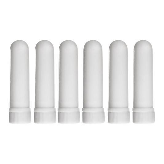 White Aromatherapy Nasal Inhaler - Set of 6 - essentoils.co.za