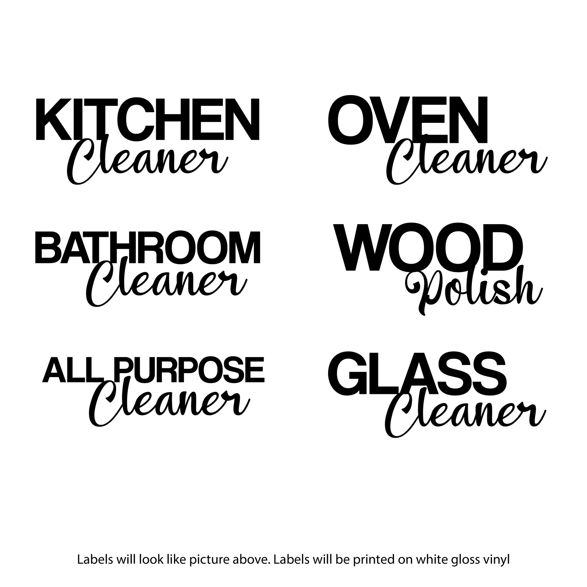 Vinyl Decal DIY Cleaning Labels with FREE Recipe Download - ENGLISH & AFRIKAANS - English with ALL PURPOSE - essentoils.co.za